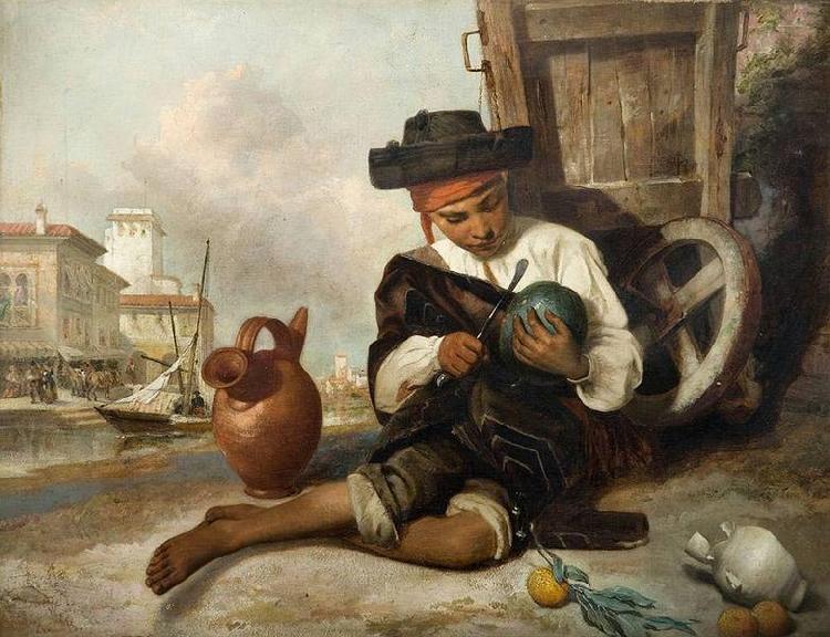 William Knight Keeling Melon Seller oil painting picture